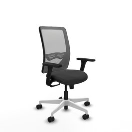 PIQUERAS Y CRESPO Silla de oficina Zulema con Mecanismo Sincro, Brazos 3D y Malla Gris
