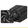 ARCTIC P12 Pro PST Ventilador para PC, 12 cm PWM, Pack de 5, Negro