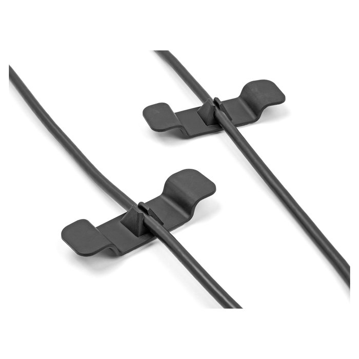 DeLOCK Set de 3 clips autoadhesivos para cables negro