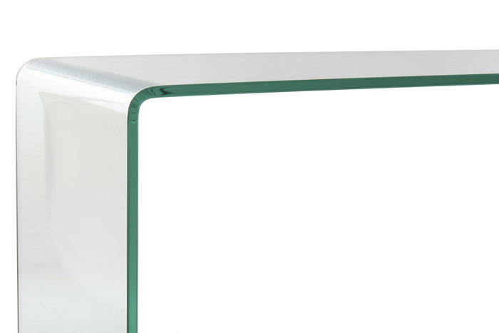 DKD Home Decor Consola de Cristal Templado Transparente 128x46.5x87 cm DKD Home Decor Consola de Cristal Templado Transparente 128x46.5x87 cm
