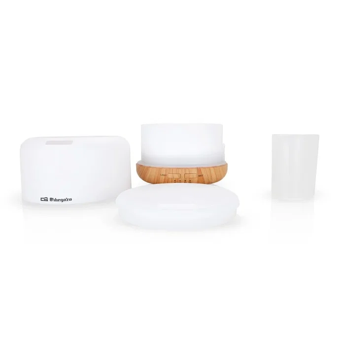 Orbegozo HUA-4000 Humidificador Ultrasónico para Aromaterapia, 400 ml, Vapor Frío, Luz Nocturna 7 Colores, Temporizador, Silencioso