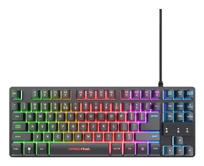 Trust GXT 798 Combo Gaming Teclado + Ratón, Retroiluminación LED RGB, Tenkeyless, Interruptor Mecánico, QWERTY Español, Negro