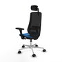 PIQUERAS Y CRESPO Silla de oficina Mardos Azul claro y Negro