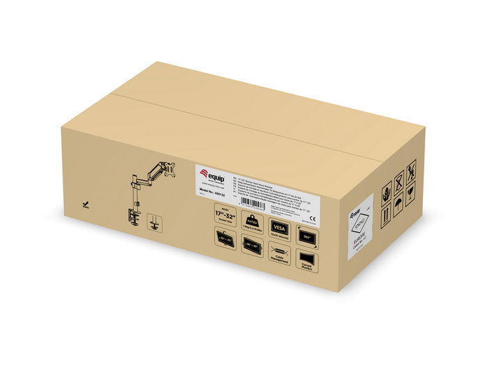 Equip Soporte de Monitor para Mesa con Abrazadera VESA 75x75 / 100x100, Pantalla 13" a 32", Ajuste de Inclinación -35° a 35°, Negro