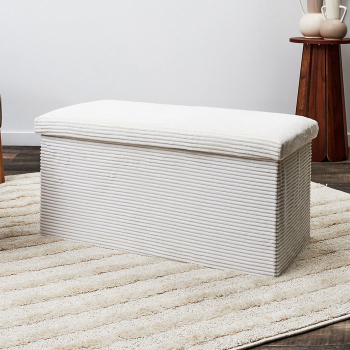 Home Deco Factory Banco-puf Plegable Scott Beige Home Deco Factory Banco-puf Plegable Scott Beige