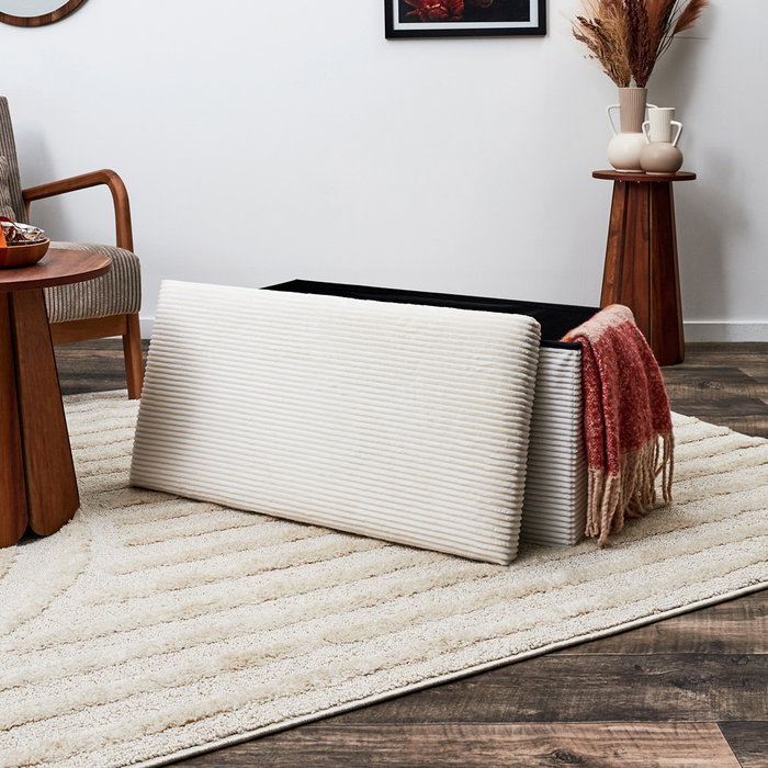 Home Deco Factory Banco-puf Plegable Scott Beige Home Deco Factory Banco-puf Plegable Scott Beige