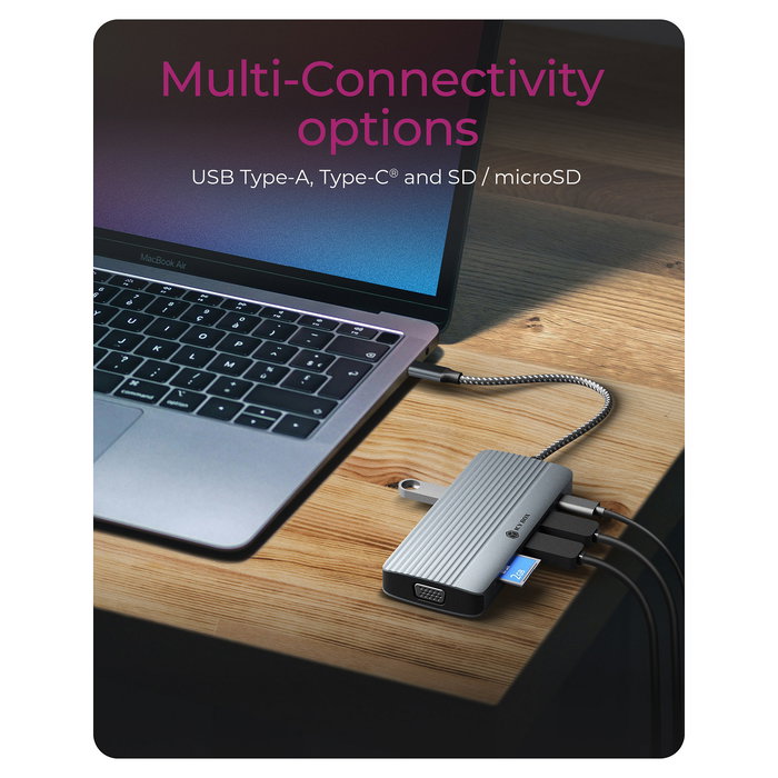 ICY BOX IB-DK4040a-CPD Docking Station USB-C 10 en 1 con 100W Power Delivery, HDMI, VGA, Ethernet 1000 Mbit/s, Lector de Tarjetas, 4K@60Hz, Plata ICY BOX IB-DK4040a-CPD Docking Station USB-C 10 en 1 con 100W Power Delivery, HDMI, VGA, Ethernet 1000 Mbit/s, Lector de Tarjetas, 4K@60Hz, Plata