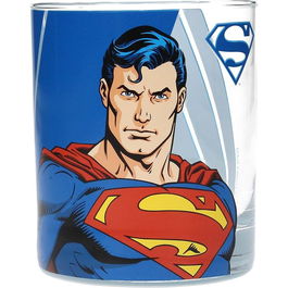 DC Set de 3 Vasos de Vidrio 370ml con Diseños de Superman, Batman, Wonder Woman y Flash - Licencia Oficial