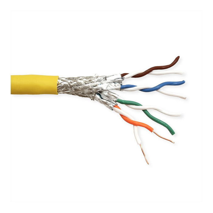 ROLINE 21.15.0005 Cable S/FTP KAT8/KL.I Cat8 SF/UTP (S-FTP) Amarillo 100 m ROLINE 21.15.0005 Cable S/FTP KAT8/KL.I Cat8 SF/UTP (S-FTP) Amarillo 100 m