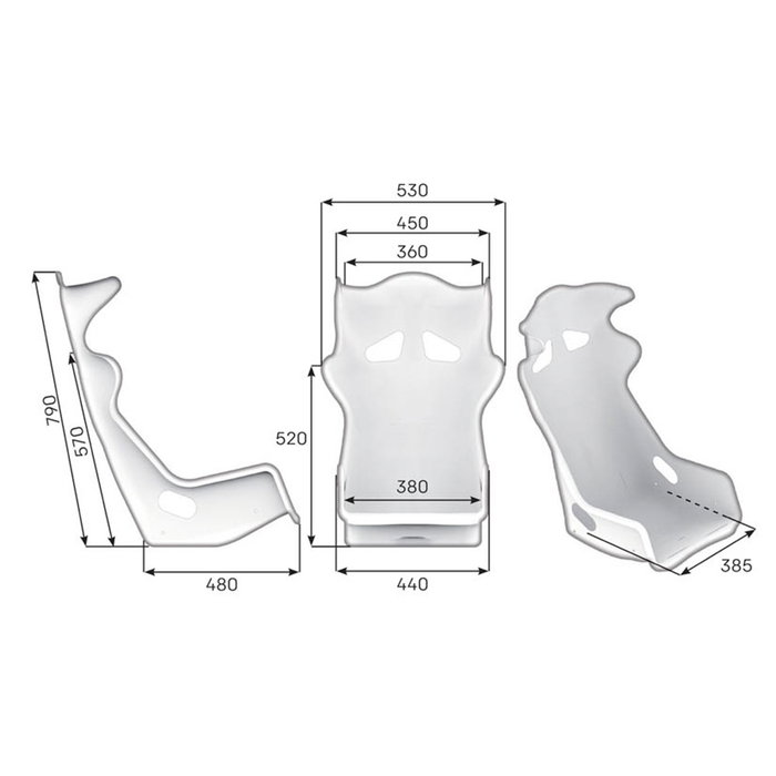 OMP Asiento Racing Baquet Prototipo FIA 8855-1999, Modelo OMPHA0-0745-A01-071 para Motorsport, Competición y Circuito
