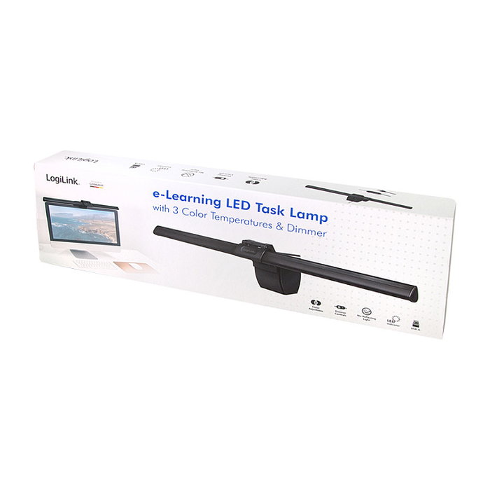 LogiLink Barra de Luz LED USB para Lectura Electrónica en Pantalla, Negro