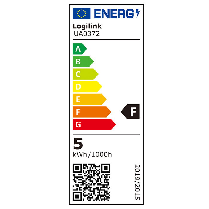 LogiLink Barra de Luz LED USB para Lectura Electrónica en Pantalla, Negro