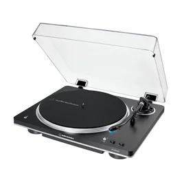 Audio-Technica AT-LP70XBT Tocadiscos de transmisión por correa Negro y Plata, Automático (33 1/3 y 45 RPM), Bluetooth 5.2, con Protector anti polvo