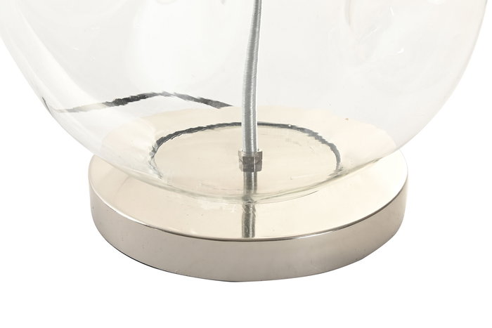 DKD Home Decor Lámpara Sobremesa Moderno Transparente Crudo Cristal Algodón Metal 30x60x30 cm DKD Home Decor Lámpara Sobremesa Moderno Transparente Crudo Cristal Algodón Metal 30x60x30 cm