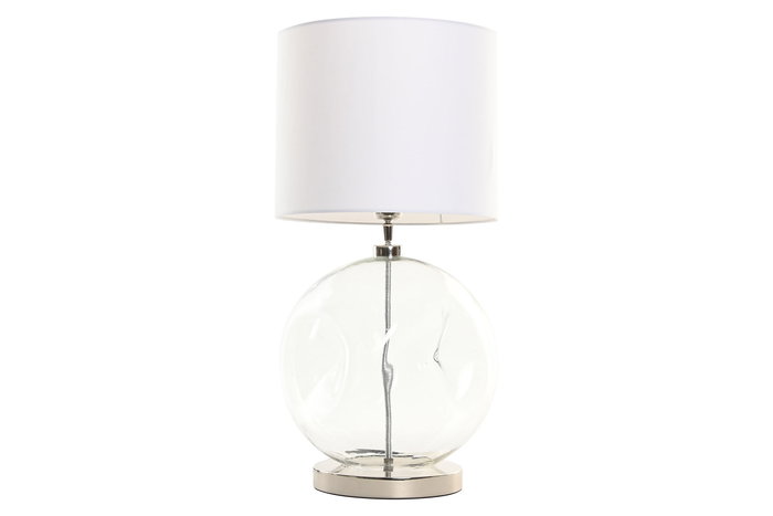 DKD Home Decor Lámpara Sobremesa Moderno Transparente Crudo Cristal Algodón Metal 30x60x30 cm DKD Home Decor Lámpara Sobremesa Moderno Transparente Crudo Cristal Algodón Metal 30x60x30 cm