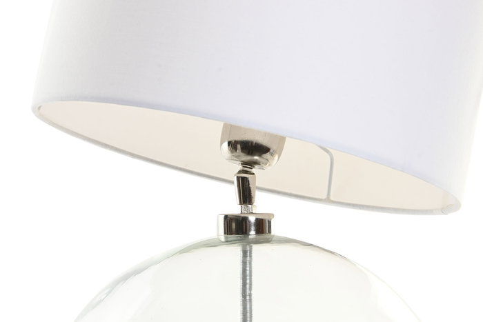 DKD Home Decor Lámpara Sobremesa Moderno Transparente Crudo Cristal Algodón Metal 30x60x30 cm DKD Home Decor Lámpara Sobremesa Moderno Transparente Crudo Cristal Algodón Metal 30x60x30 cm