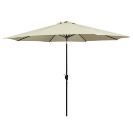 Marbueno Sombrilla Acero 8 Varillas D300 cm Polyester Beige Jardin, Piscina y Terraza 10486