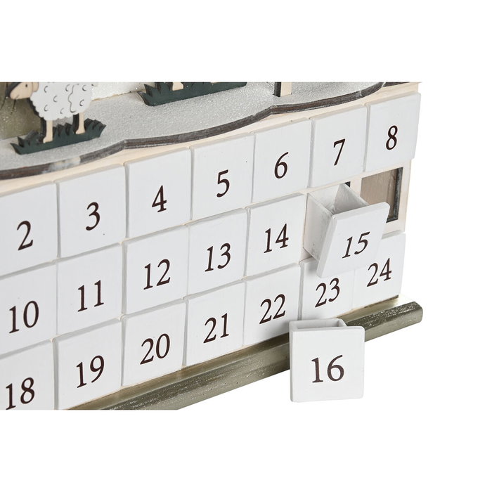 DKD Home Decor Calendario de Adviento de Madera con LED, Set de 2 unidades surtidas DKD Home Decor Calendario de Adviento de Madera con LED, Set de 2 unidades surtidas