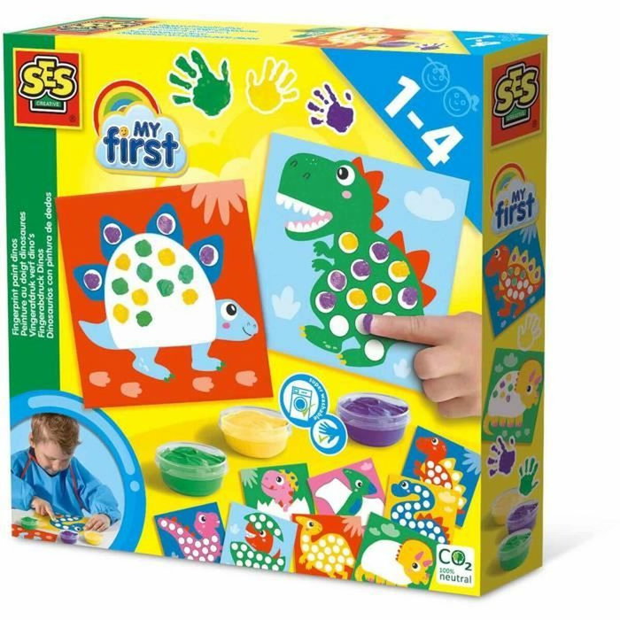 Ses Creative Mi primero - Pintar con los dedos - Dinosaurios - 10 cartas Ses Creative Mi primero - Pintar con los dedos - Dinosaurios - 10 cartas