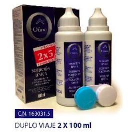 Oune Solución Única Lentillas Pack Viaje 2x100ml para Limpieza, Desinfección y Humectación