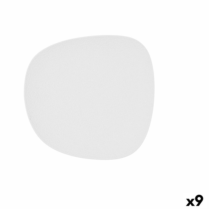 Bidasoa Plato Irregular Porcelana Fosil Blanco (9 Unidades) 21,1x20,3x2,3 cm