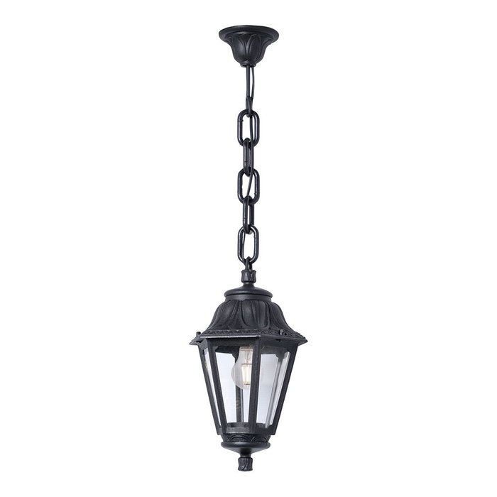 Fumagalli Farol de Techo con Cadena Sichem/Anna, Negro, Transparente, Casquillo E27, IP55, Ø220 x 800 mm Fumagalli Farol de Techo con Cadena Sichem/Anna, Negro, Transparente, Casquillo E27, IP55, Ø220 x 800 mm
