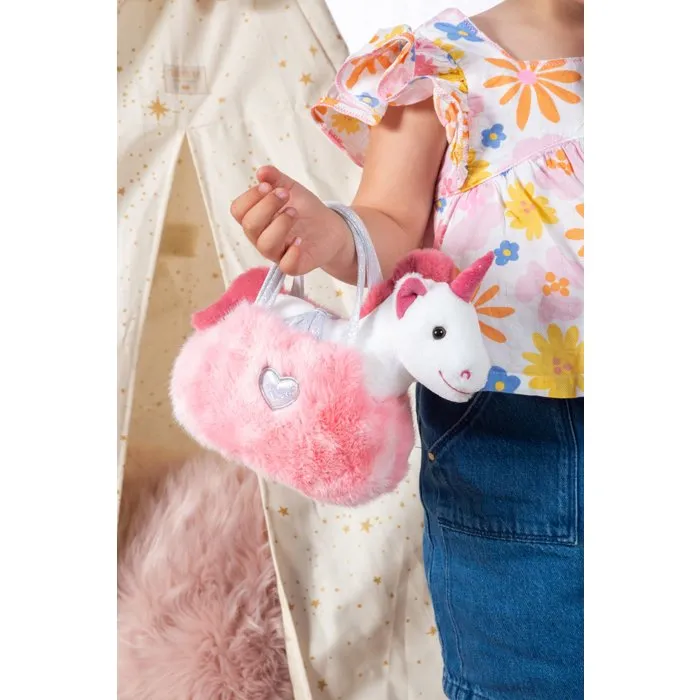 Gipsy Toys Bolso de peluche de unicornio Rosa / Blanco