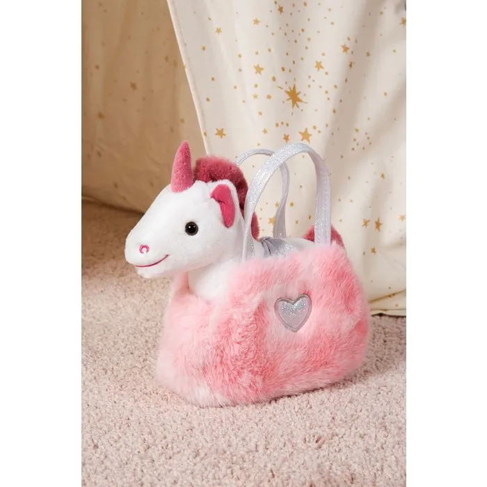 Gipsy Toys Bolso de peluche de unicornio Rosa / Blanco