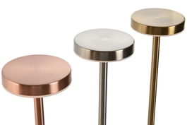 DKD Home Decor Lámpara Sobremesa Moderno Dorado Plateado 8x34x8 cm (3 Unidades)