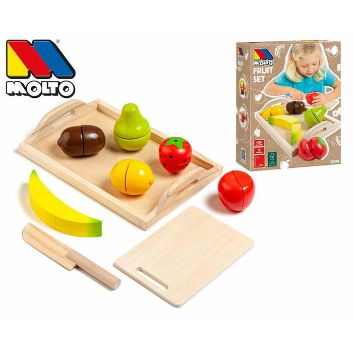 Molto Bandeja de fruta de madera set de 9 piezas