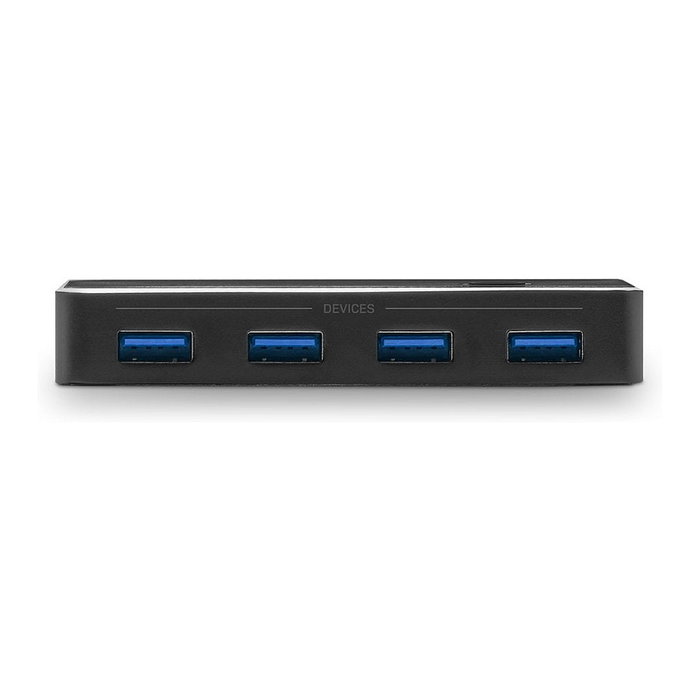 LINDY Conmutador de Comparticion USB 3.0 (2:4) 43387, Tipo C, 6 Puertos, 5 Gbit/s, Negro