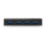LINDY Conmutador de Comparticion USB 3.0 (2:4) 43387, Tipo C, 6 Puertos, 5 Gbit/s, Negro