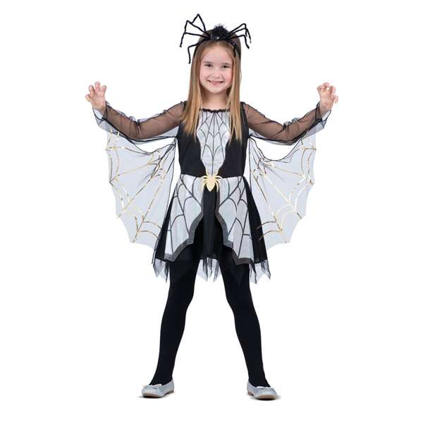 My Other Me Disfraz Araña Talla 7-9 años para Niña, Incluye Diadema y Vestido