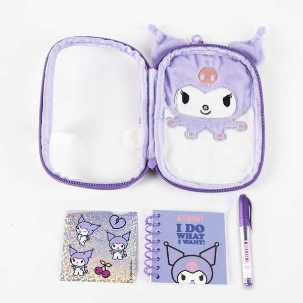 Sanrio Set de Papelería Peluche Hello Kitty Kuromi 11.5 x 17.0 x 3.0 cm