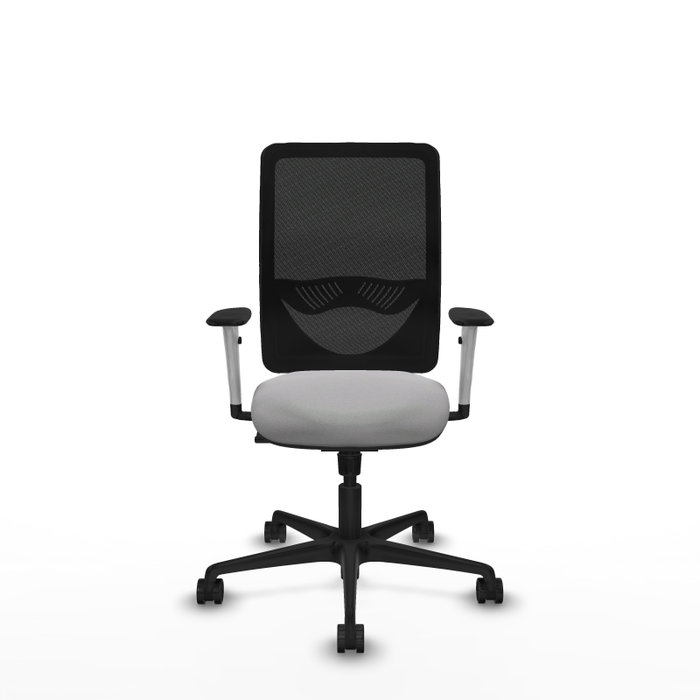 PIQUERAS Y CRESPO Silla de oficina Zulema con mecanismo Sincro, Gris claro y Negro