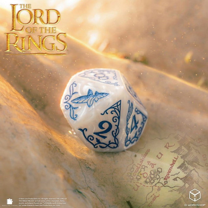 Q Workshop El Señor de los Anillos Set de 7 Dados Rivendell (Piedra) inevitable
