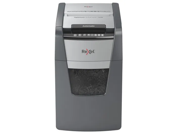 Rexel Optimum Auto+ 150M Destructora de Documentos Automática Microcorte P-5 Negro 44L