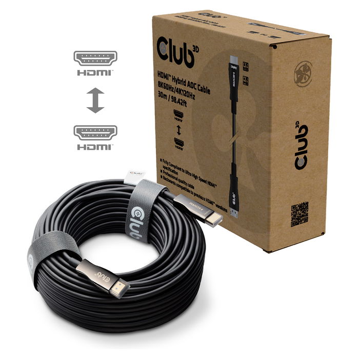Club3D CAC-1392 HDMI 2.1 A-A 30m 8K60Hz UHD HDR eARC