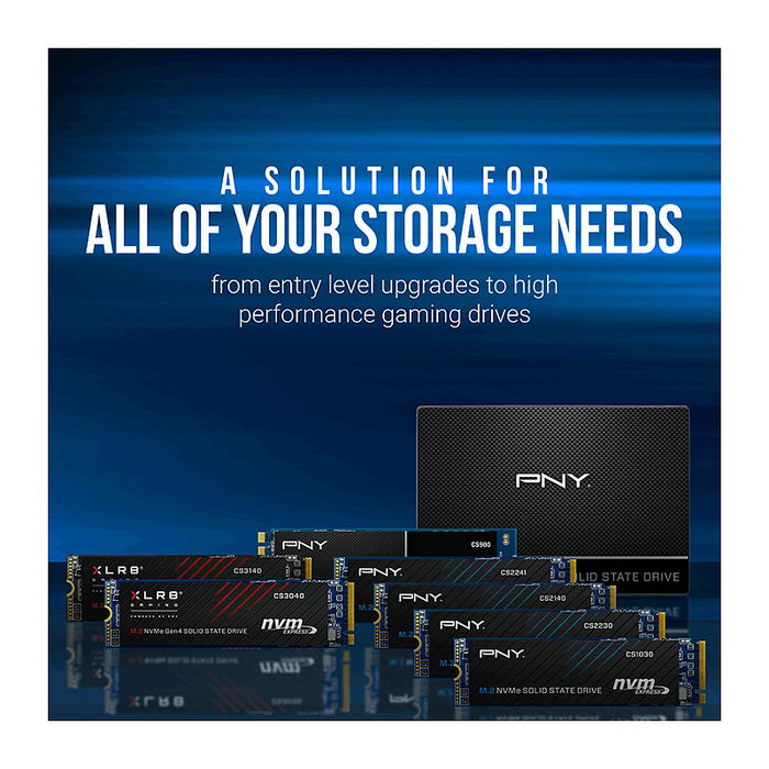 PNY CS2241 Disco SSD interno M.2 NVMe PCIe Gen4 1TB 2280, alto rendimiento, para juegos y PC