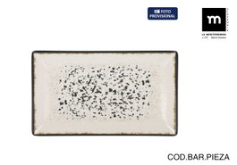 La Mediterranea Fuente Rectangular Essentia Elite Brillo 25x15cm