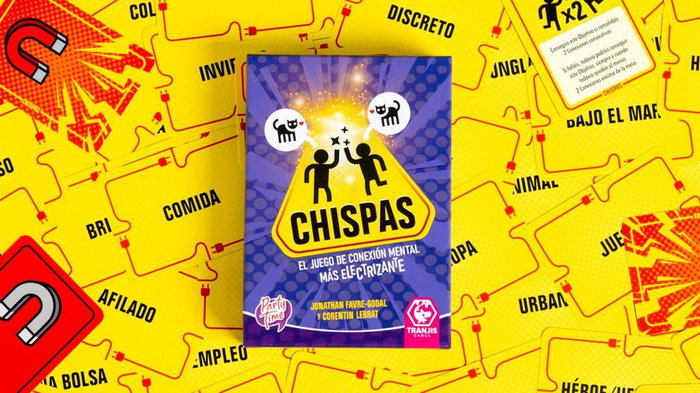 Tranjis Games sl Juego de Mesa ¡Chispas! Colaborativo y de Conexión Mental para Grupos, Creativo y Divertido