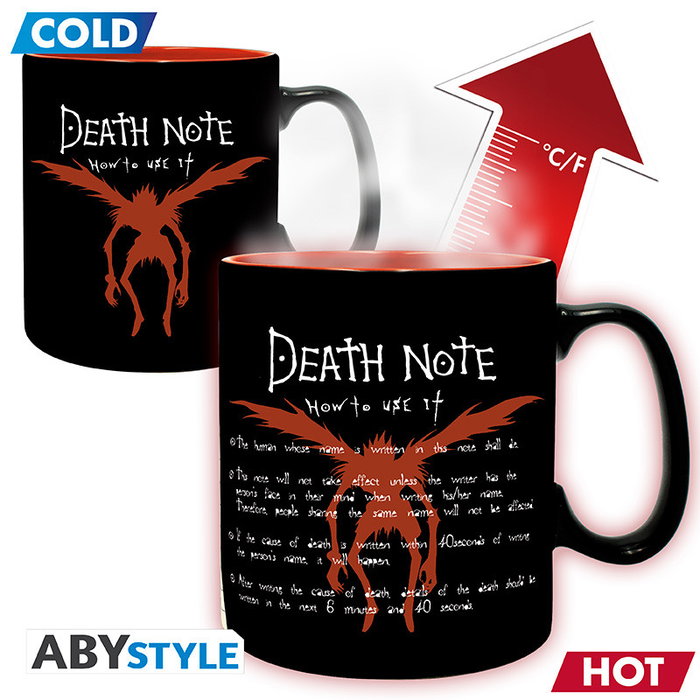 Abystyle Taza térmica Death Note Heat Change L & Light de 460ml Abystyle Taza térmica Death Note Heat Change L & Light de 460ml