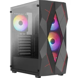 Aerocool AER4711099476787 Caja Torre Media ATX Negra Volcan G v1 Sin Fuente de Alimentacion