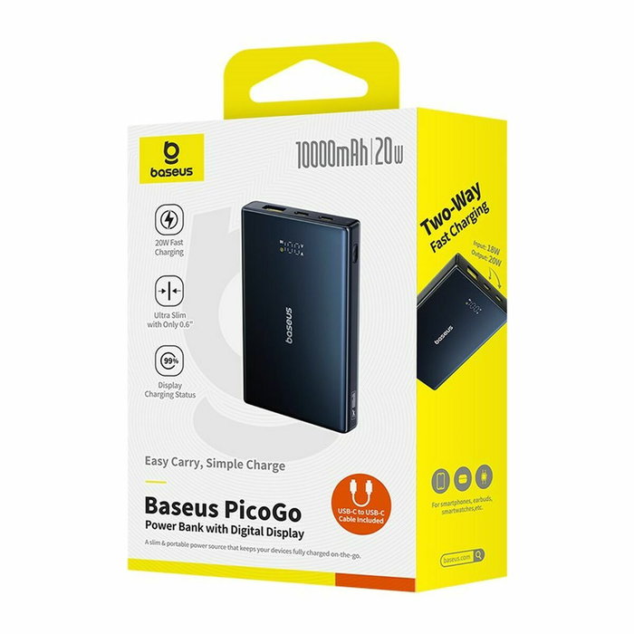 Baseus p10076801123-00 Batería de Polímero de Iones de Litio 10000 mAh Negro Baseus p10076801123-00 Batería de Polímero de Iones de Litio 10000 mAh Negro
