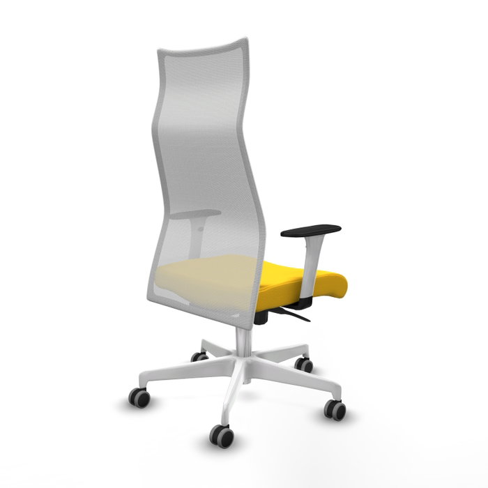PIQUERAS Y CRESPO Sillón Albacete Amarillo y Blanco con Mecanismo Sincro y Brazos 1D PIQUERAS Y CRESPO Sillón Albacete Amarillo y Blanco con Mecanismo Sincro y Brazos 1D