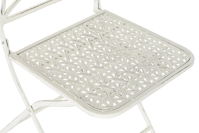 DKD Home Decor Silla Terraza Y Jardin Blanco 48 x 93 x 40 cm (2 Unidades)