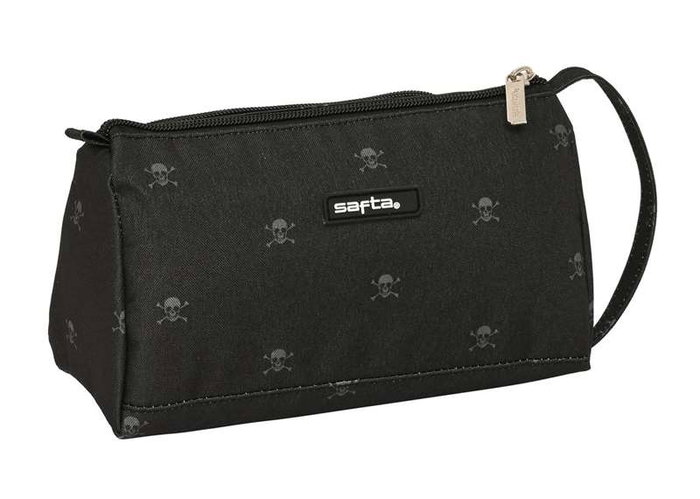 Safta Bolso Escolar Portatodo California con Bolsillo Desplegable - Estuche Una Cremallera 85x200x110 mm