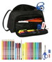 Safta Bolso Escolar Portatodo California con Bolsillo Desplegable - Estuche Una Cremallera 85x200x110 mm