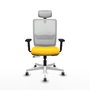 PIQUERAS Y CRESPO Silla de oficina Haches Amarillo y Blanco