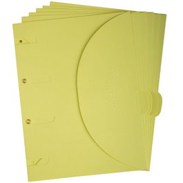 Dosier Sobre Tarifold Smartfolder Carton Velcro A4 4 Taladros Amarillo Pack De 6